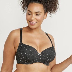 Lane Bryant Cacique Bra Polka Dot Convertible 44F